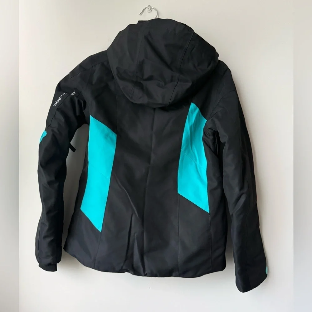 Obermeyer Gracey Girls Black and Aqua Ski Jacket Size L (14-16)